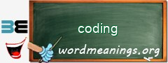 WordMeaning blackboard for coding